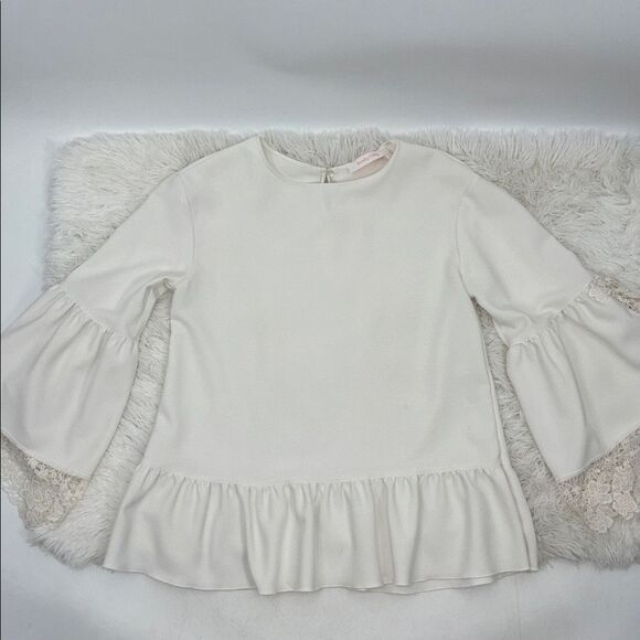 See By Chloe Top With Wide Lace Sleeves Size 36 - Picture 13 of 15
